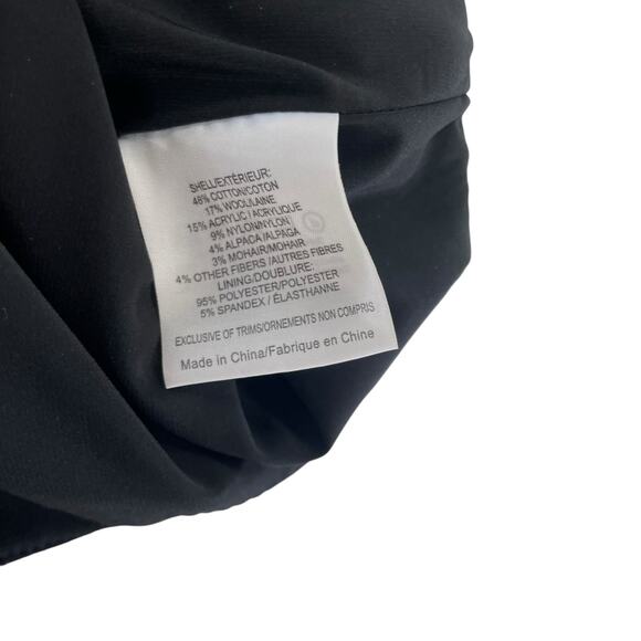 Tory Burch Gray Black Metallic Tweed Wool Mini Skirt Womens 4 AS IS - Picture 5 of 6